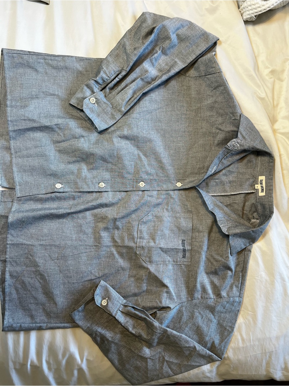 Djerf Avenue Breezy Shirt Grey Oversized Button Down